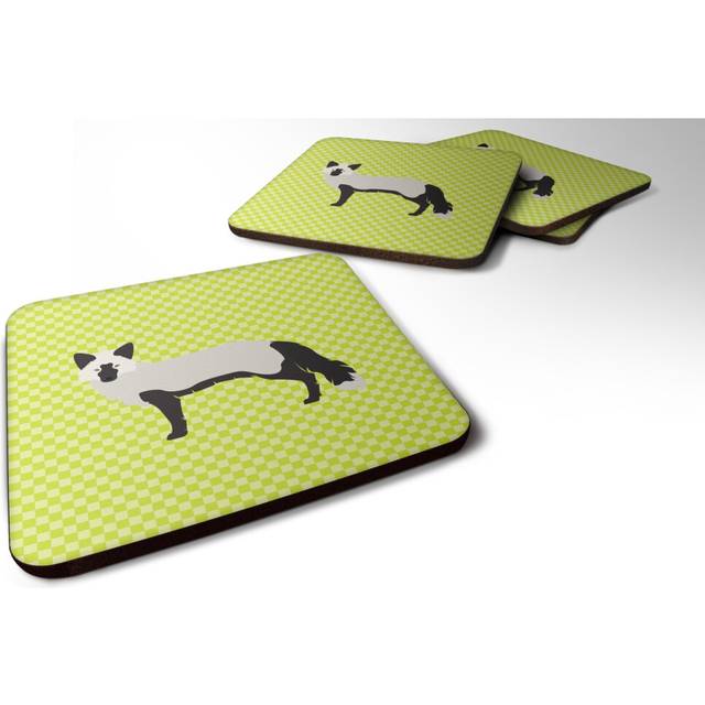 """""Caroline's Treasures Silver Fox Green Decorative coasters  3.5  Multicolor"""""
