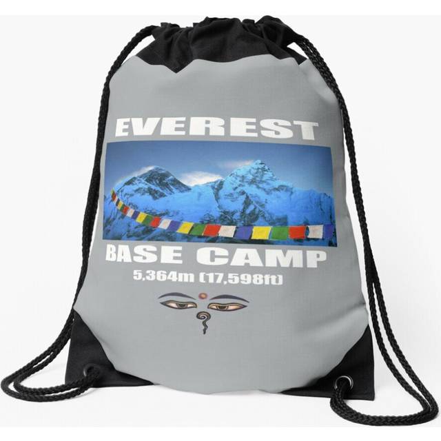 Drawstring Bag Everest Base Camp Sport Gym Shoe Backpack