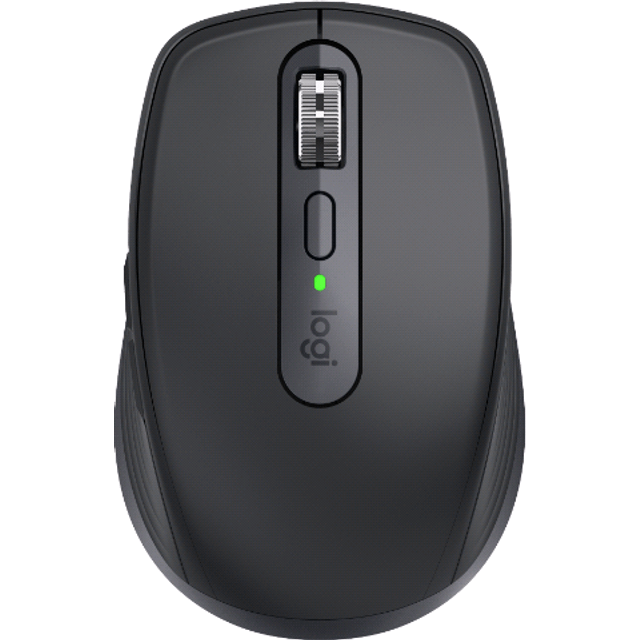 Logitech MX Anywhere 3S Compact Trådlös Mus, Snabb Rullning, 8K DPI Avläsning på alla ytor, Tysta klick, Programmerbara knappar, USB C, Bluetooth, Windows PC, Linux, Chrome, Mac - Grafit