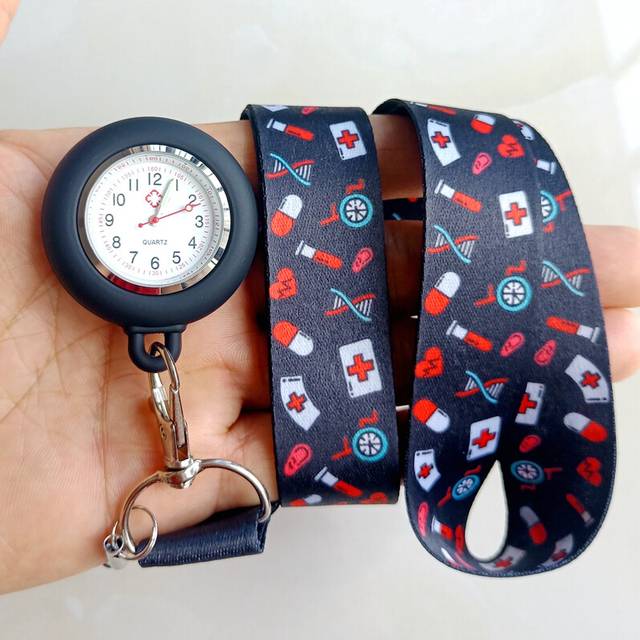 (8) Cartoon Printing Lanyards Rope Keychains Nurse Doctor Hospital Medical