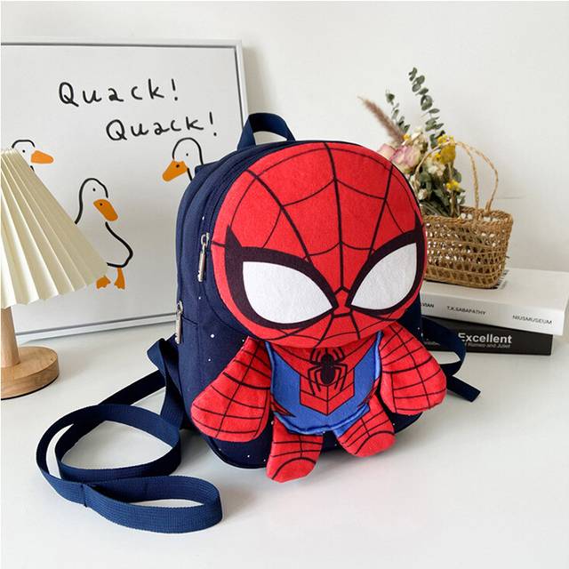 (SpiderMan) Charming Backpack With Antilost Strap For Little Kids