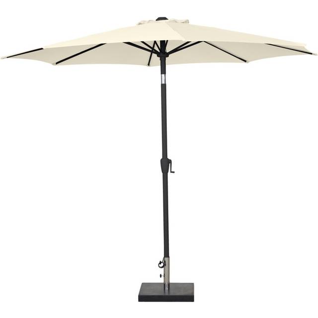 Parasoll m/vev & tilt Beige/Svart Ø3 m Sunlife