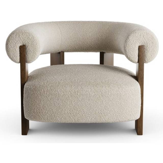 Fallon Tonal Boucle Bolster Accent Chair - Tonal Boucle Natural