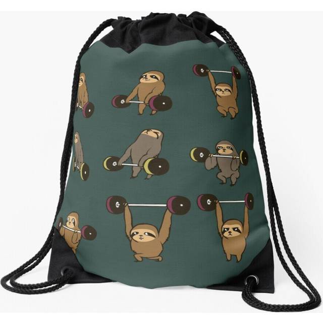 Drawstring Bag OLYMPIC LIFTING SLOTHS Sport Gym Shoe Backpack