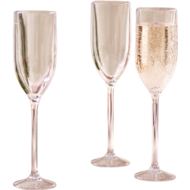 Set of 4 Acrylic Prosecco Glasses - Clear