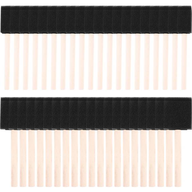 40 Pcs Foam Sponge Paint Brush Wood Handle Set Painting Tool for Acrylics Stains Varnishes Art Supplies