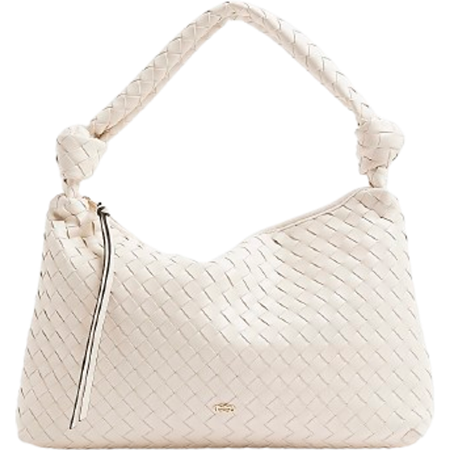 River Island Womens Cream Knot Handle Woven Shoulder Bag - One Size