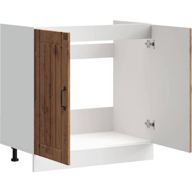 vidaXL Sink Base Cabinet Lucca Old Wood Engineered Wood - Brown