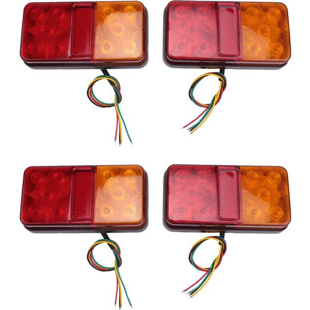 4Pcs Car LED Trailer Tail Light 12V-80V Truck Side 10LED Turn Signal for Boat Pickup RV UTV