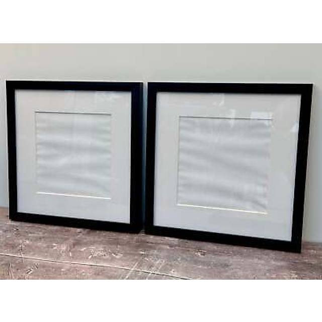 Set of 3 Black Square Photo Frames, 12' x 12'