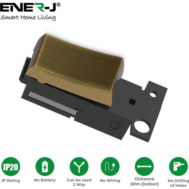 1G Grid Switch Compatible with Click MiniGrid Antique Brass Finish