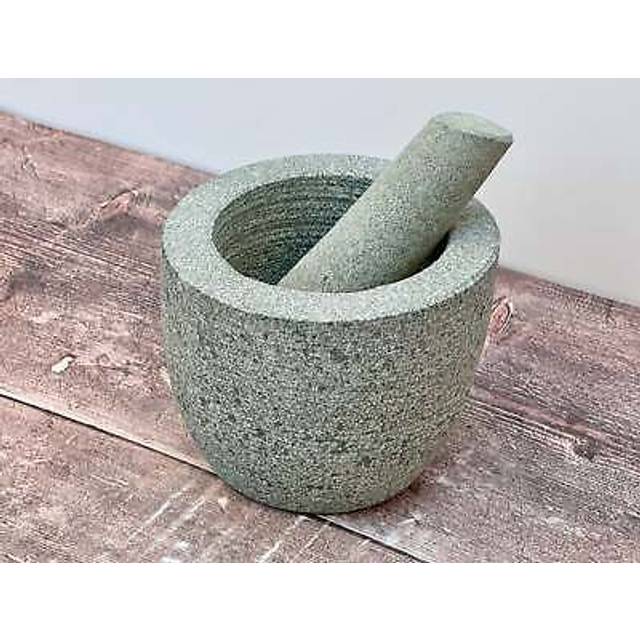Grey Granite Mortar and Pestle