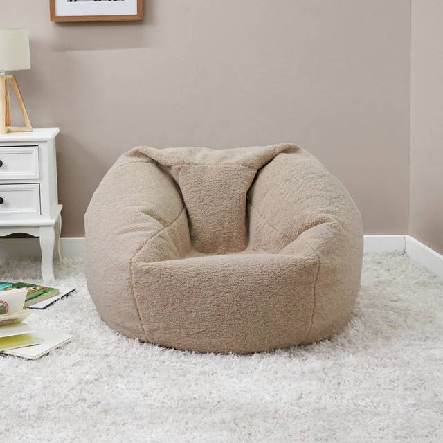 Wilmot Polyester Refillable Classic Bean Bag - Beige (Medium)