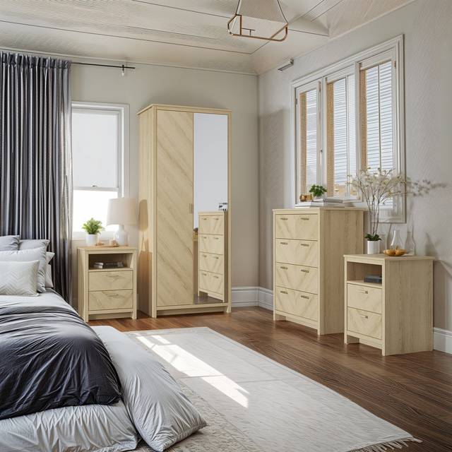 Bonnie 4 Piece Bedroom Set - Oslo Oak