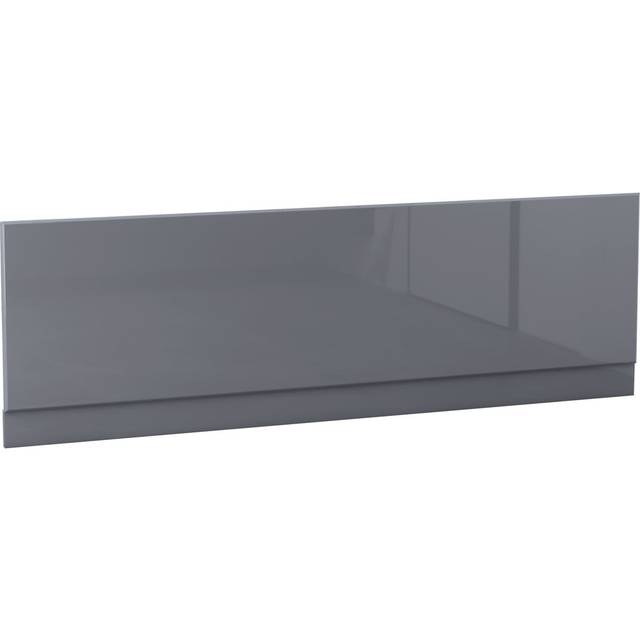Belfry Bathroom Bathroom MDF Wooden Bath Front Panel 1800mm Gloss Grey