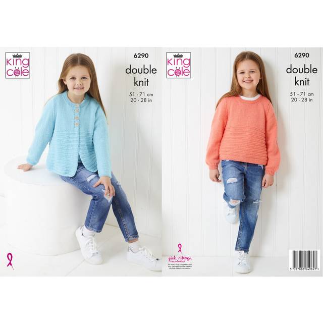 Cardigan and Sweater in King Cole Comfort Baby DK (6290)