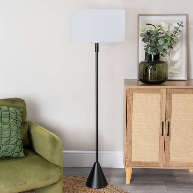 131.5cm Traditional Floor Lamp - Gray (131.5cm H X 55cm W X 55cm D)