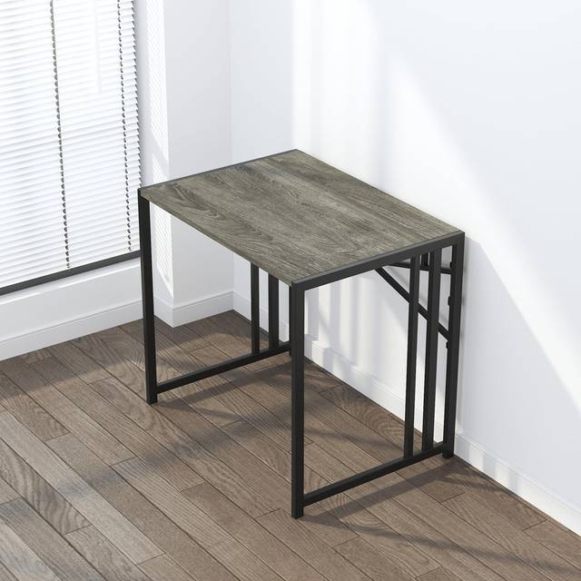 83 cm Small Folding Desk - Black (74.9cm H X 83cm W X 19.7cm D)