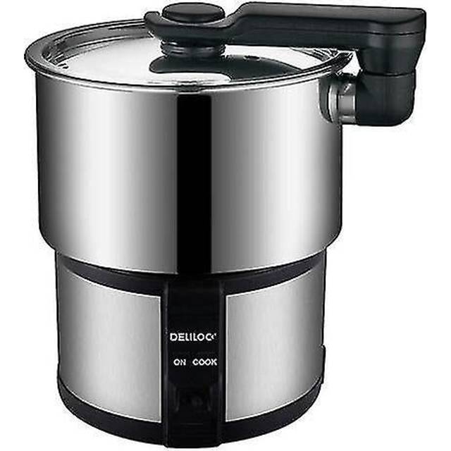 110-240v Mini Multicooker 450w Electric Skillet Split Stainless Steel Hot Pot Electric Cooker Portable Travel Cooking Pot