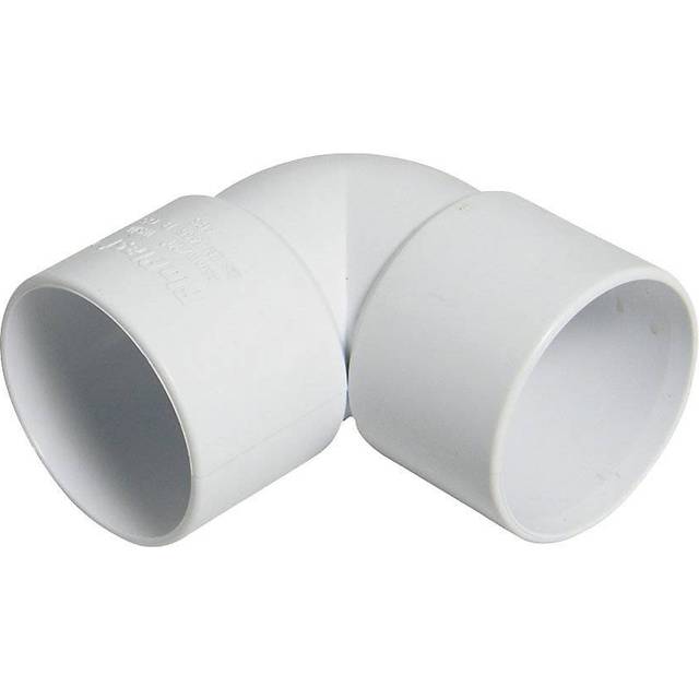 FloPlast Solvent Weld Waste Bend Knuckle - 90 Degree x 40mm White