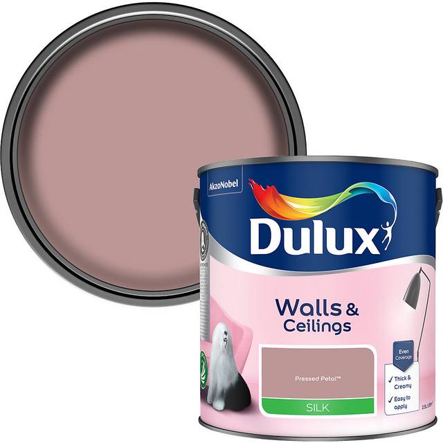 Dulux Silk Emulsion Paint - Pressed Petal - 2.5 L - Pink