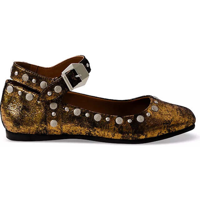 Mystic Mary Jane Flats by Free People in Bronze Age Metallic, Size: EU 36