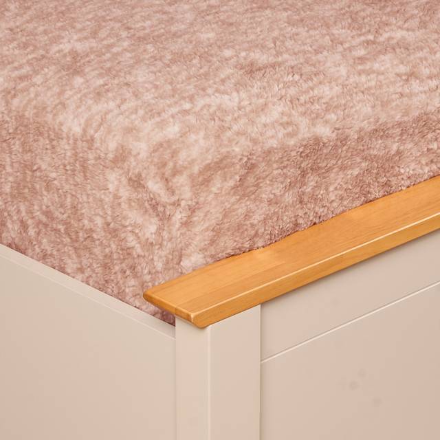 Teddy Fleece Fitted Sheet Bed Soft Warm Marl - Pink - King Fitted