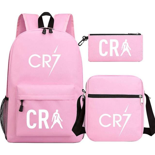 (2) Fashion Cr7 Teenage Boys Backpack - Trendy Bags For Boys, Children, Students - Schoolbags, Laptop Backpacks With Three-piece Set