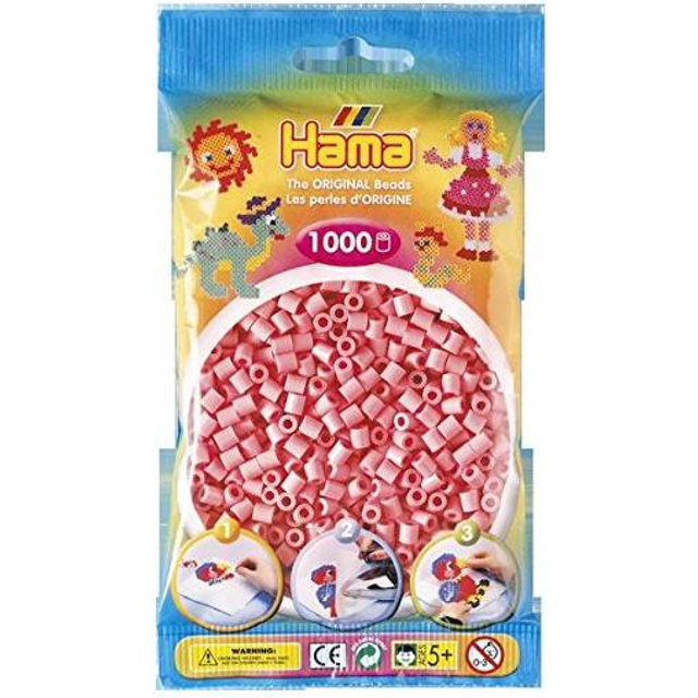 Hama midi 1000 rosa no.06 – mellanstora pärlor som är Ø5 mm - Rosa