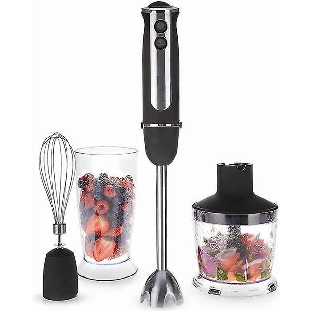 12 Speed And Turbo Mode, 3-in-1, Heaviest Duty Copper Motor Immersion Blender, Titanium Steel Blades Hand Blender, Comfygrip Handle, Whisk, Beaker/mea