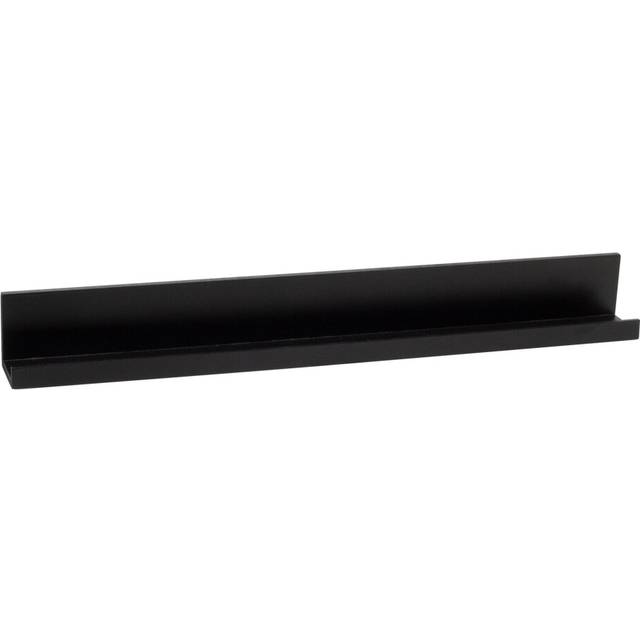 Black Wall Shelf | Floating Spice Rack Ornament Photo Display Shelf | Wall Mounted Slim Ledge Shelf - 58cm