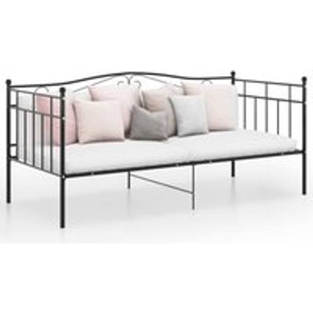 Sofa Bed Frame Black Metal 90x200 cm - One Size