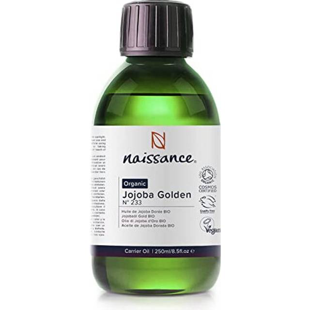 Naissance Ekologisk Gyllene Jojobaolja (nr. 233) 225 ml - Naturlig Jojoba Olja, Organisk, Oförfinad - för Ansikte, Hår, Kropp, Hud, Naglar