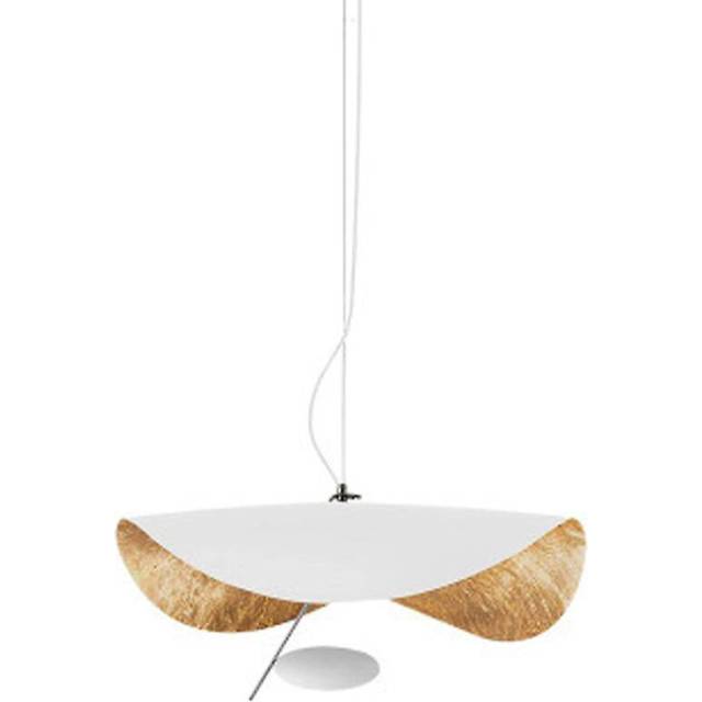 40CM UFO Chandelier 220V LED Warm Light Outer Black Inner Gold Chandelier