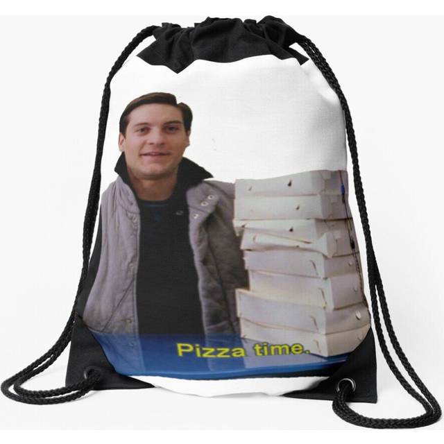 Drawstring Bag Pizza Time Sport Gym Shoe Backpack