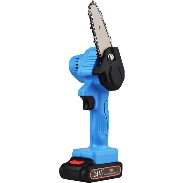 Blue Us Plug Mini Chainsaw Handheld Cordless Chainsaw 4-inch 24v Electric Chainsaws One-handed Portable Chainsaw Electric Pruning Saw For Garden Tree