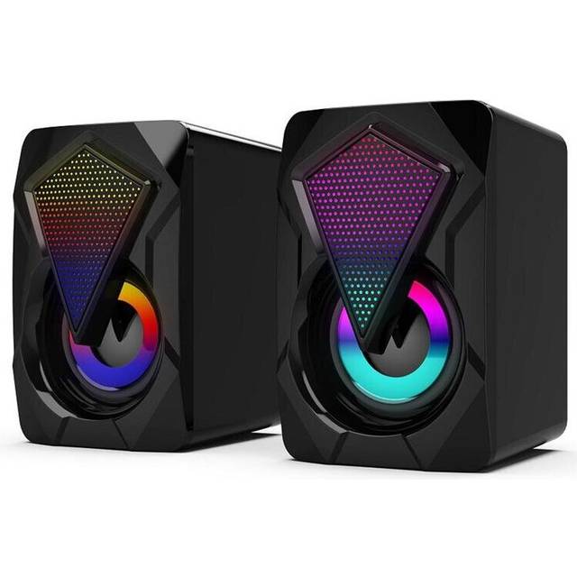 Bakeey X2 Stereo Sound Surround Loudspeaker with RGB Light Speakers USB Powered Subwoofer for Desktop Laptop PC Computer