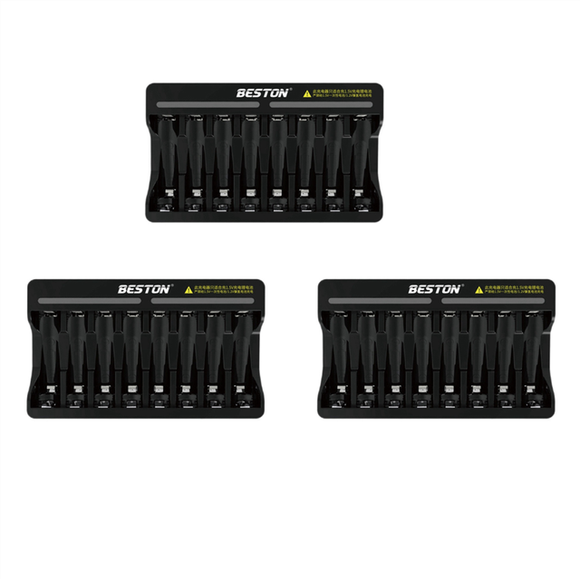 3X 8 Slot Fast Smart Intelligent Lithium Battery Charger for 1.5V AA AAA Rechargeable Quick
