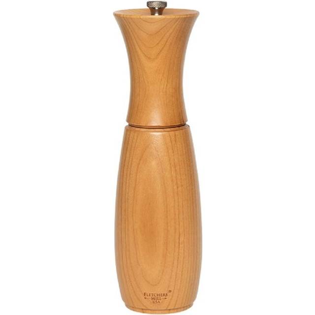 Fletchers' Mill Border Grill Salt Mill, Cherry - 8 Inch, Adjustable Coarseness Fine to Coarse, MADE IN U.S.A.