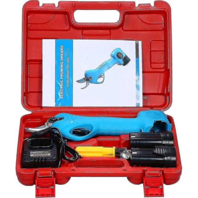 16.8v Professional Cordless Electric Pruning Shears With Carry Case Rechargeable 2ah Lithium Battery Charger Powered Tree Branch Pruner Garden Cl