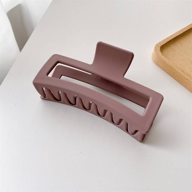 (Roland Purple) Versatile 13cm Large Shark Hair Clutch In Rich Solid Colors For Everyday Use