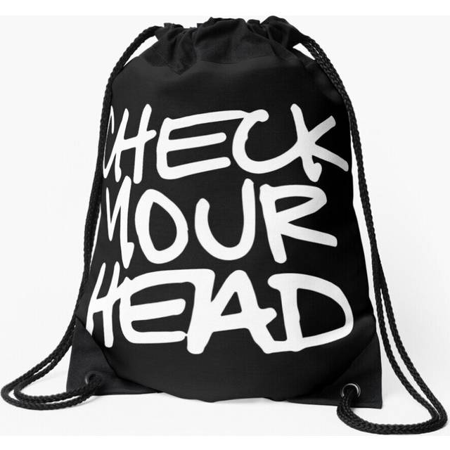 Drawstring Bag Check Your Head Sport Gym Shoe Backpack