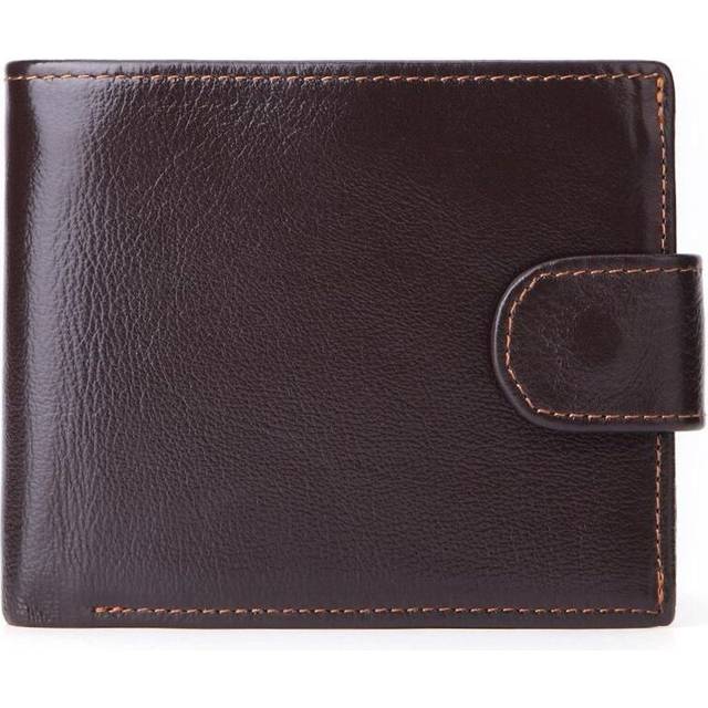 (dark coffee) Brand Men Wallets Genuine Leather Short Coin Purse Fashion Hasp Wallet For Male Portomonee With Card Holder Photo Holder