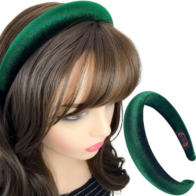 Firecolor Chic Fashion Padded Headband Velvet Headbands Puffy Sponge Thick Hairbands Vintage Wide Hair bands for Women girls acc