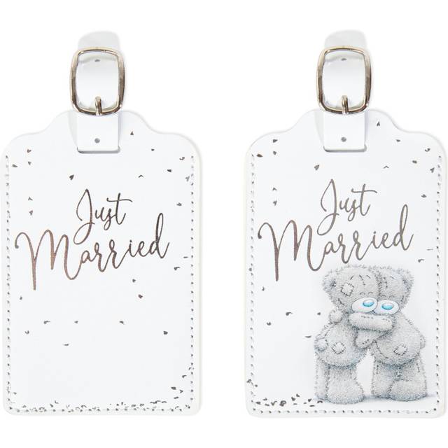 Tatty Teddy 'Just Married' Set of 2 Luggage Tags - Official Wedding Collection