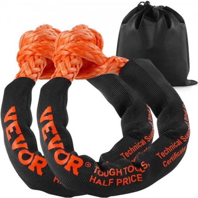 VEVOR Soft Shackle Synthetic Recovery Rope 2PCS