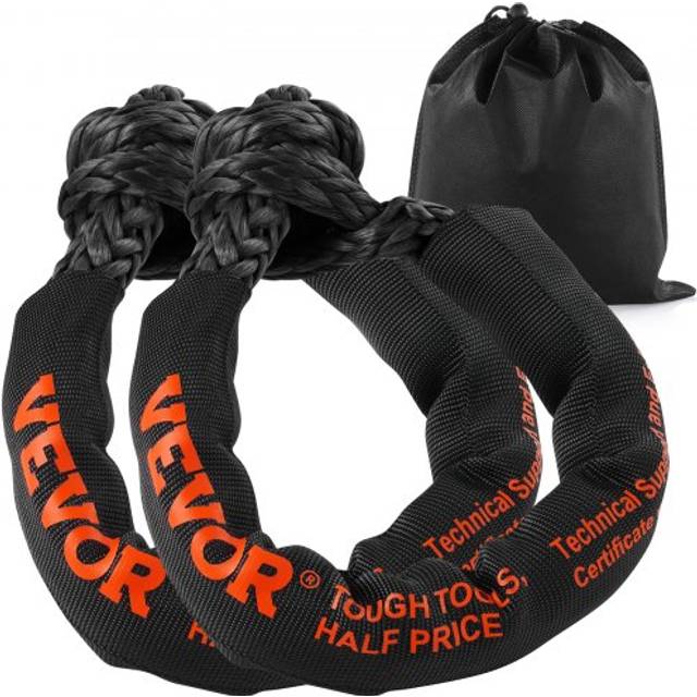 VEVOR Soft Shackle Synthetic Recovery Rope 2PCS