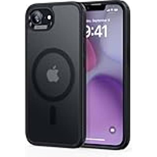ESR iPhone SE 2025 fodral, kompatibelt MagSafe, militärskydd, resistent mot gulning, reptåligt bakstycke, magnetiskt fodral för iPhone SE 2025, Classic, frostad svart