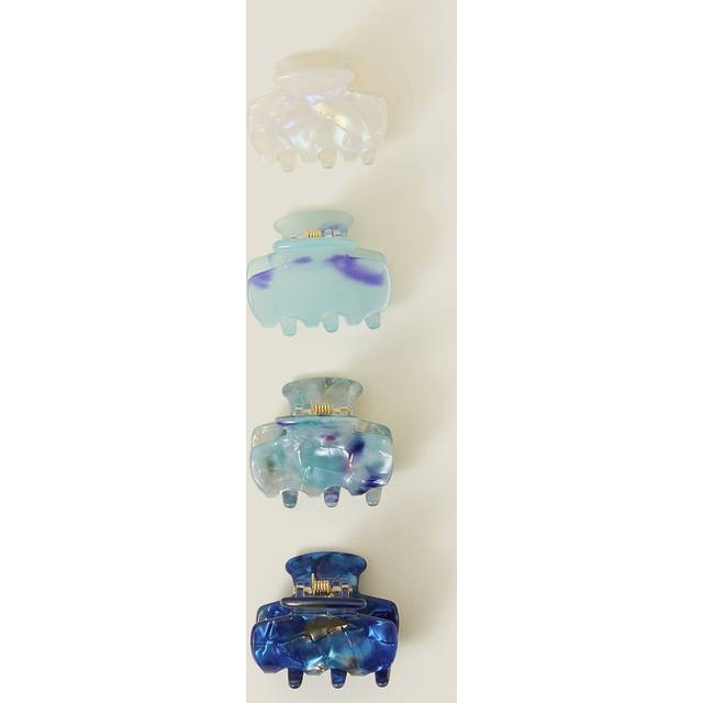 Blue 4-Pack Small Resin Claw Clips - Accessorize - One Size
