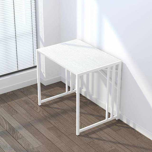 83 cm Small Folding Desk - White (74.9cm H X 83cm W X 19.7cm D)